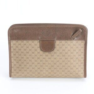 Gucci Vintage Micro GG Leather Clutch Pouch